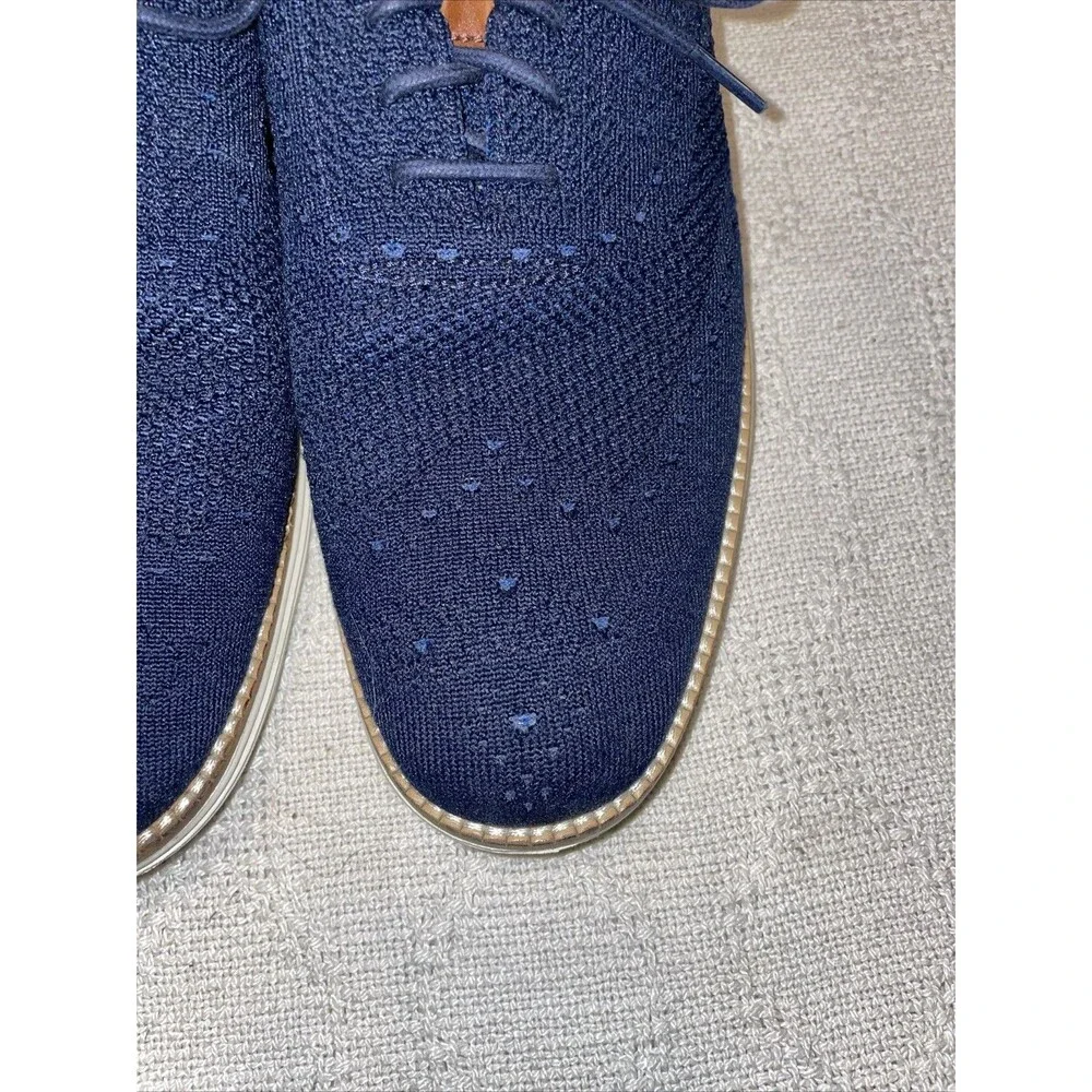 Cole Haan Original Grand Men’s Wingtip Casuals Size 9.5 M Blue Fabric Athleisure